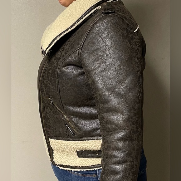 Mo x member faux leather aviator jacket - Picture 7 of 9